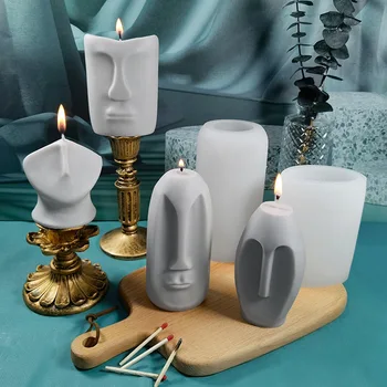 Прости форми за ароматерапевтических свещи за лице, силиконови свещи, силиконова форма, форма за свещи, форма за ароматизиране, Скърпвам, парфюми, домашен декор