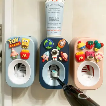 Автоматично Опаковка на паста за зъби за деца, Сокоизстисквачка за паста за зъби за деца, Cartoony Притежателя на четка за зъби, Аксесоари за баня