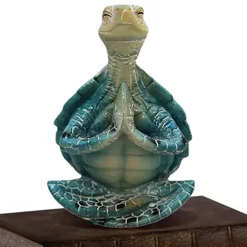 Морска костенурка за медитация, йога, статуетка морски костенурки, градински фигурки костенурки за декорация на дома и градината, идеи за подаръци за жени