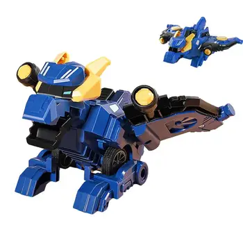 Трансформирующийся кола-динозавър, играчка-динозавър-трансформатор, автоматичен играчка кола-динозавър-трансформатор за децата на 3 години