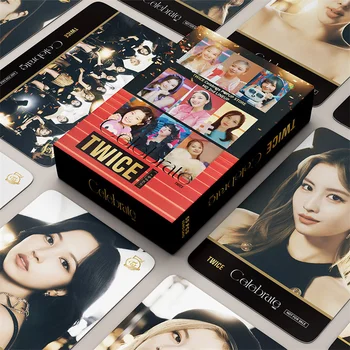 55 бр./компл. Kpop TWICE New Album Celebrate Lomo Cards Фотокарточка с HD печат, малък албум, фотокарточки за събиране на феновете